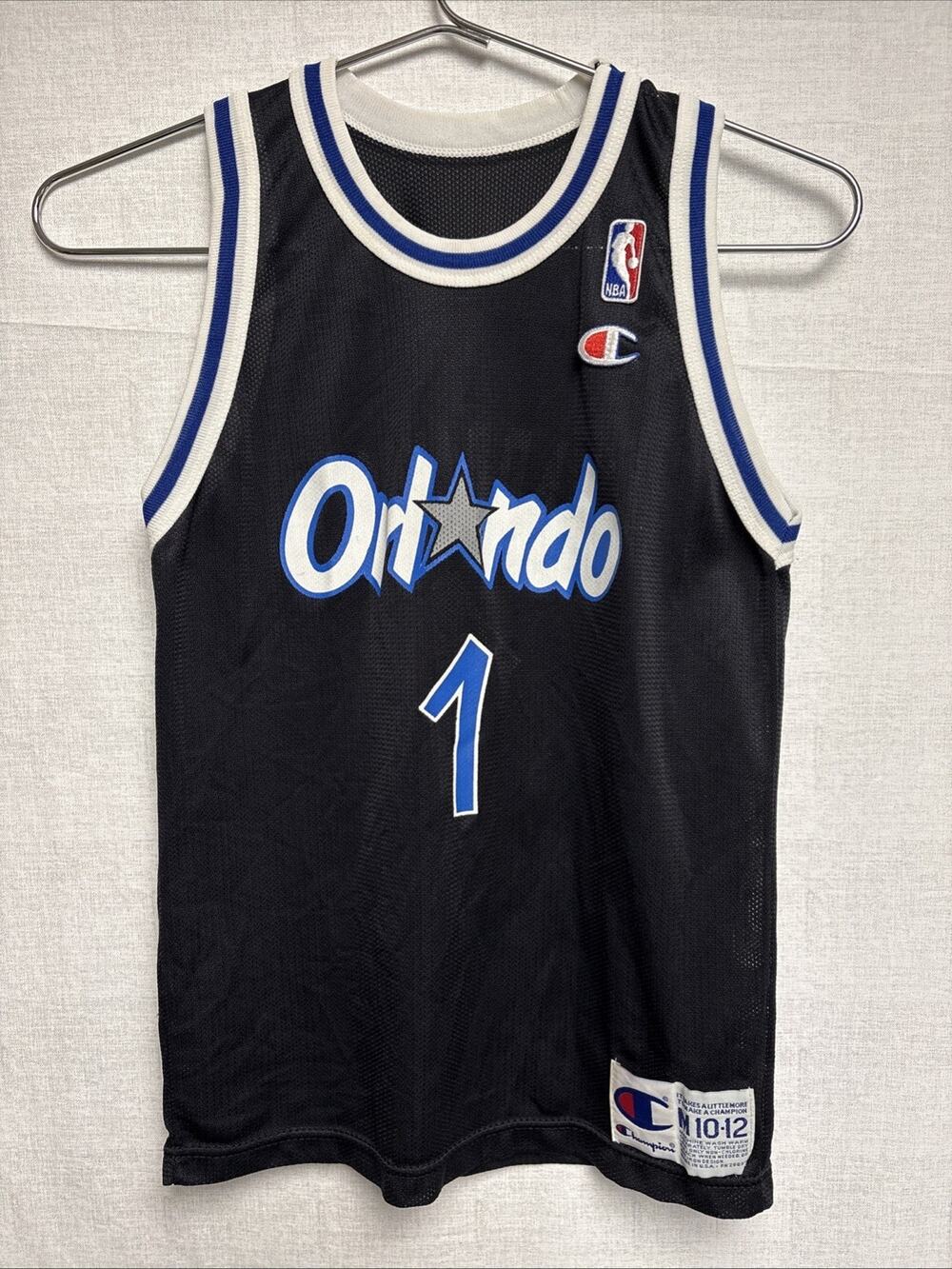 Vintage Hardaway Orlando #1 Champion Youth Jersey - M 10-12 - USA